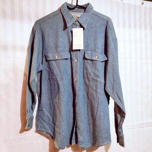 VISION I Blue Vintage Denim Shirt Size Medium